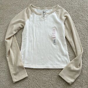 NWT SO girls long sleeved shirt-size L(10-12)